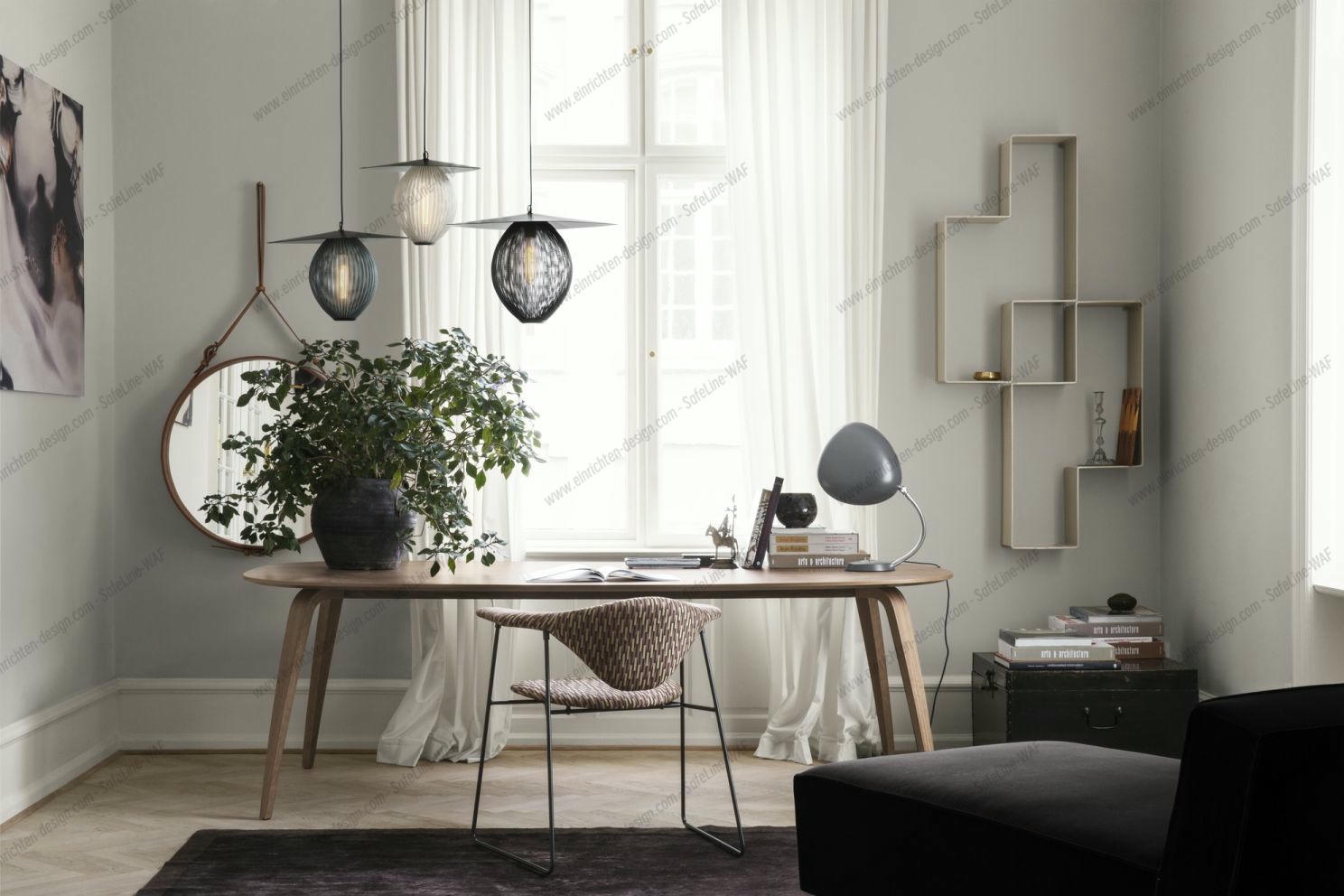 GUBI Dining Table elliptical walnut Gubi