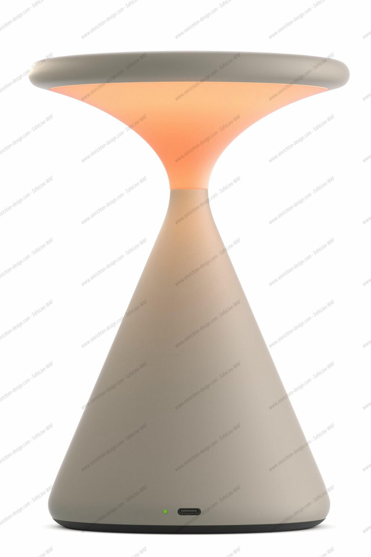 Salt Battery Lamp / Table Lamp Grey sand-white