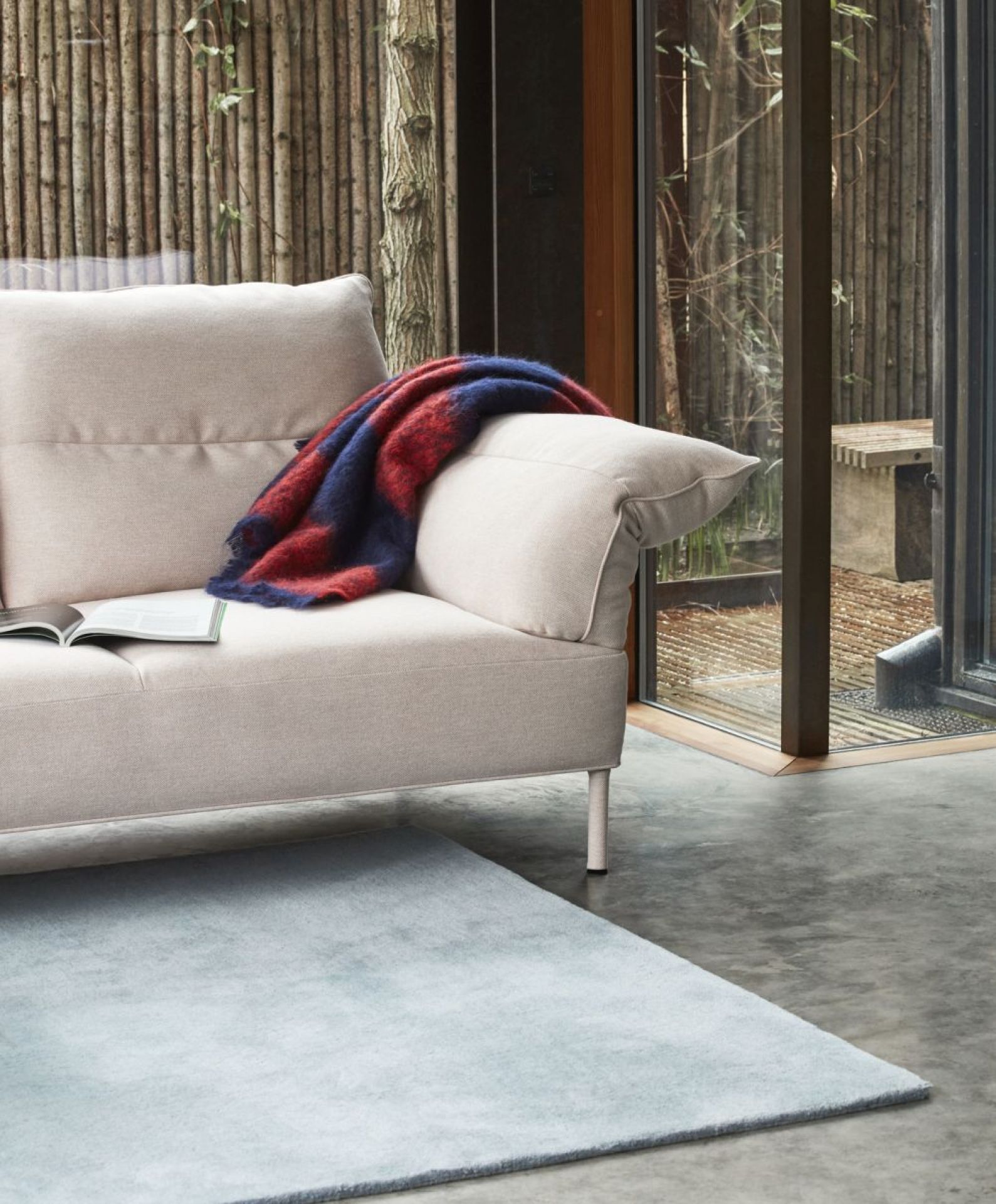 Pandarine 3 seater sofa with reclining armrests Hay