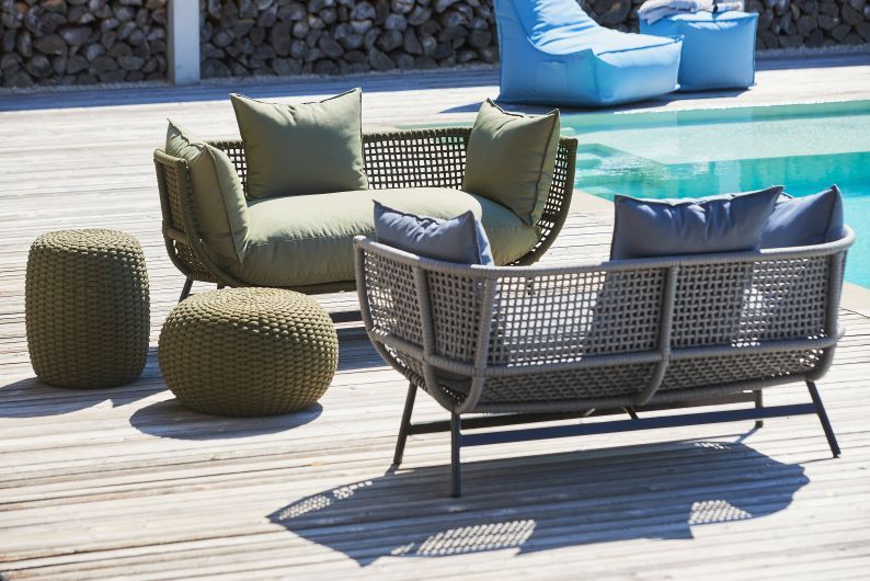 Suka Loungesofa Outdoor Jan Kurtz Light grey