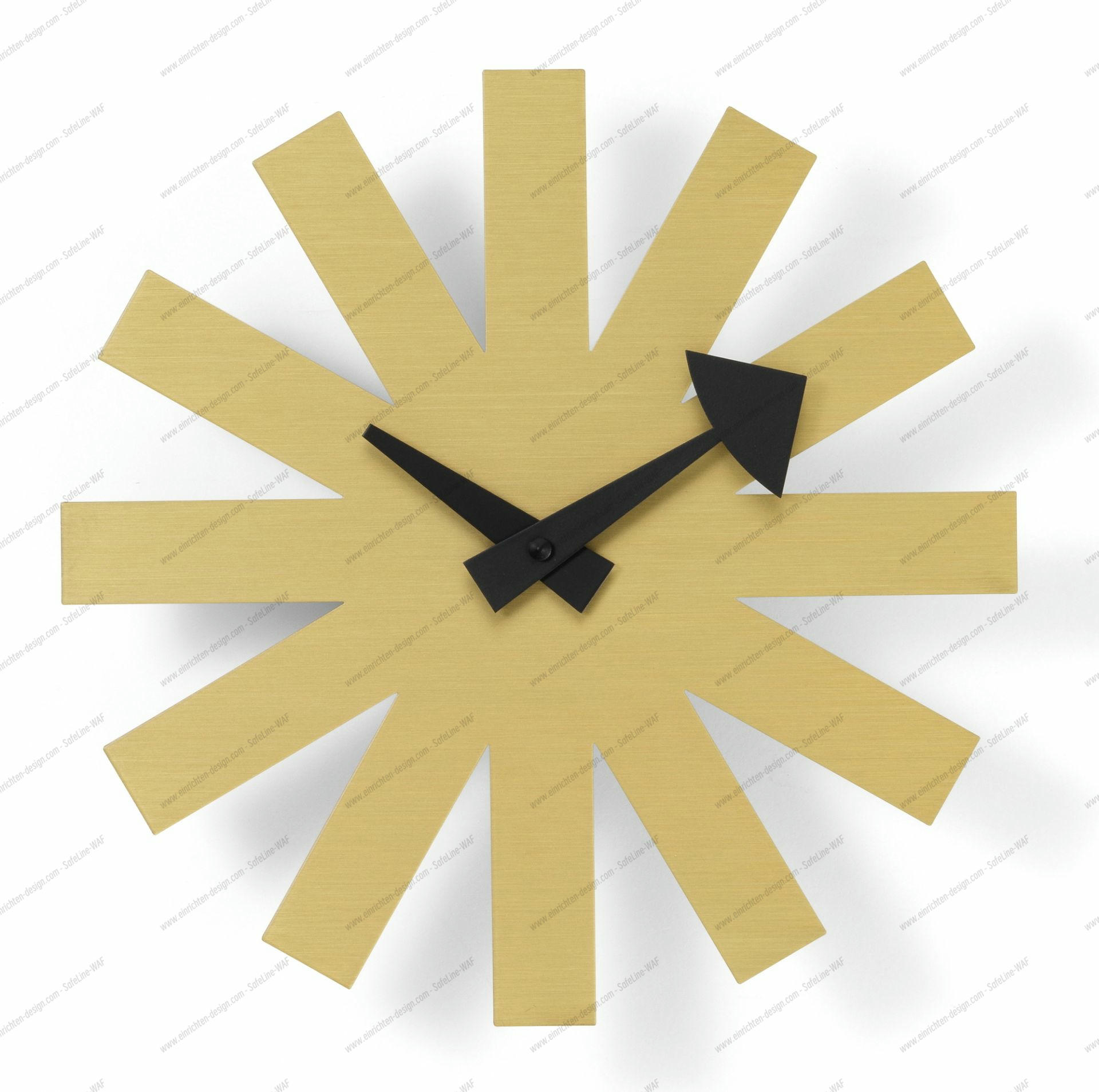 Asterisk Brass Wall Clock Vitra SINGLE PIECES