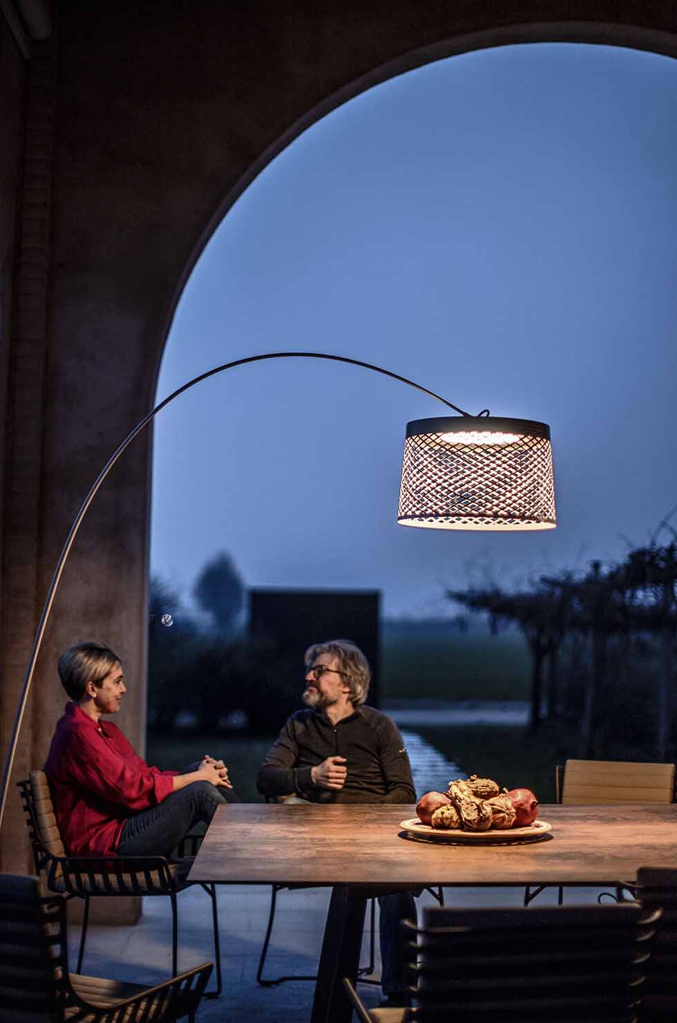 Twiggy Grid floor lamp carmine Foscarini