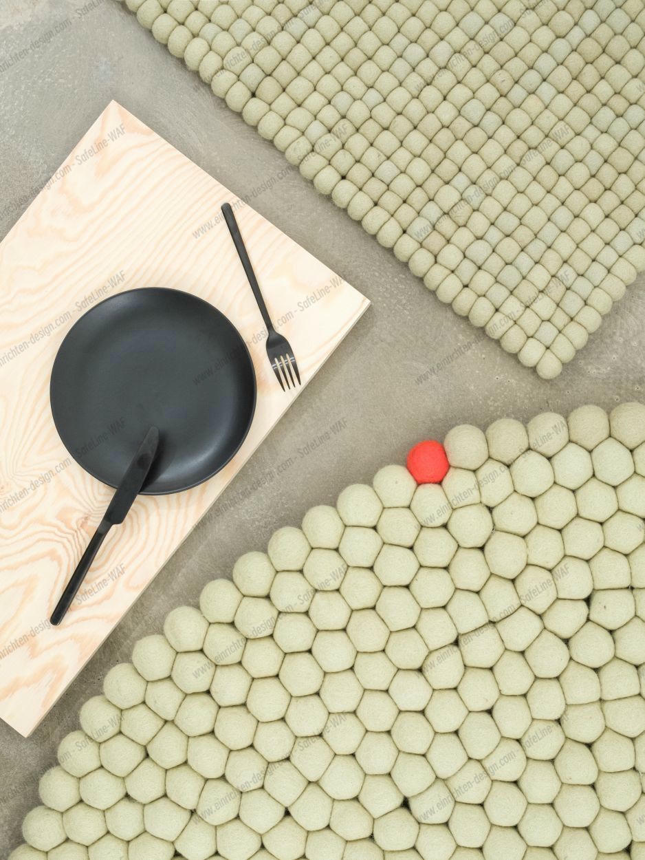 Big One Round Felt carpet Ø 160 cm myfelt Green beige