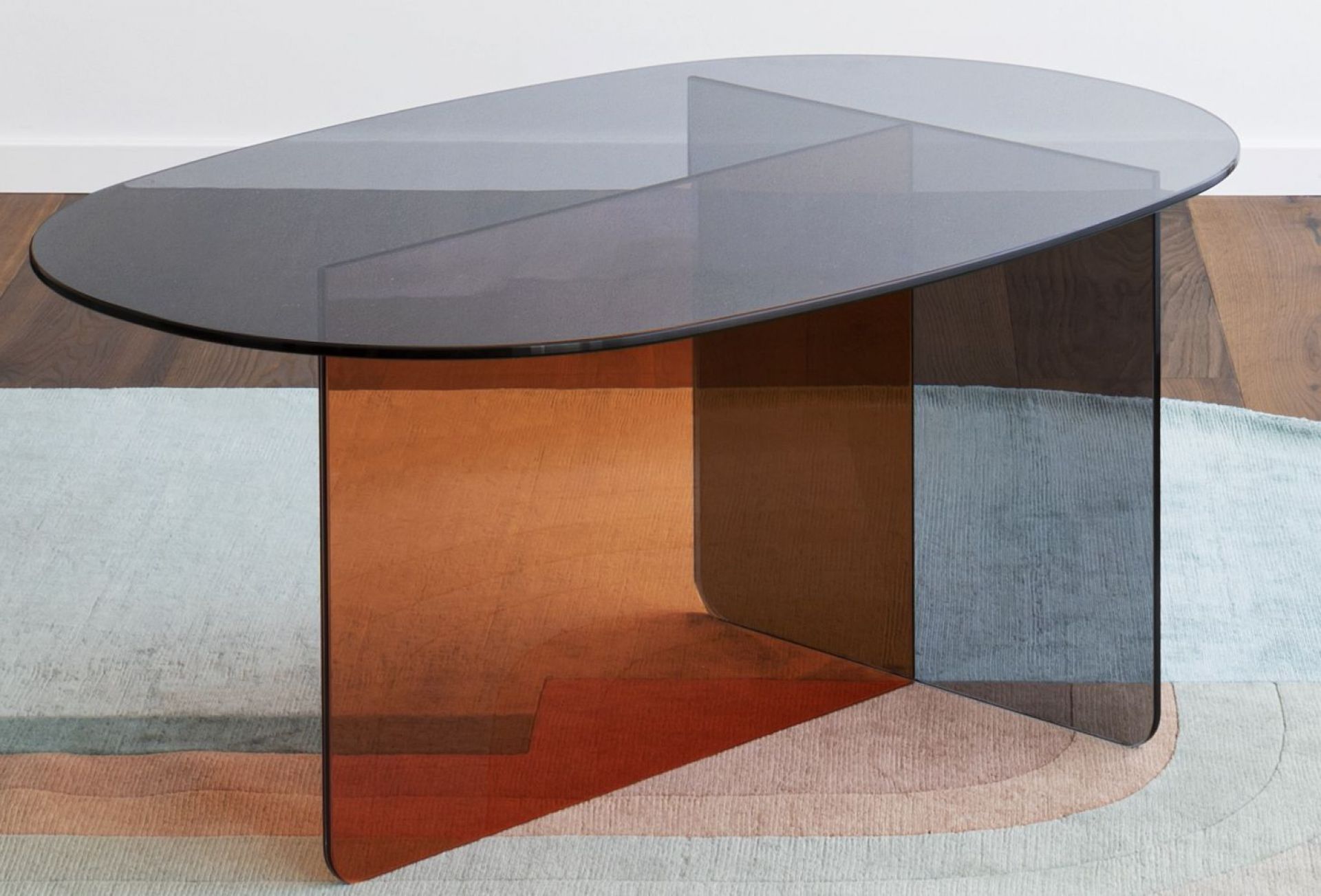 Chap Coffee Table / Side Table Glass W 90 cm Miniforms