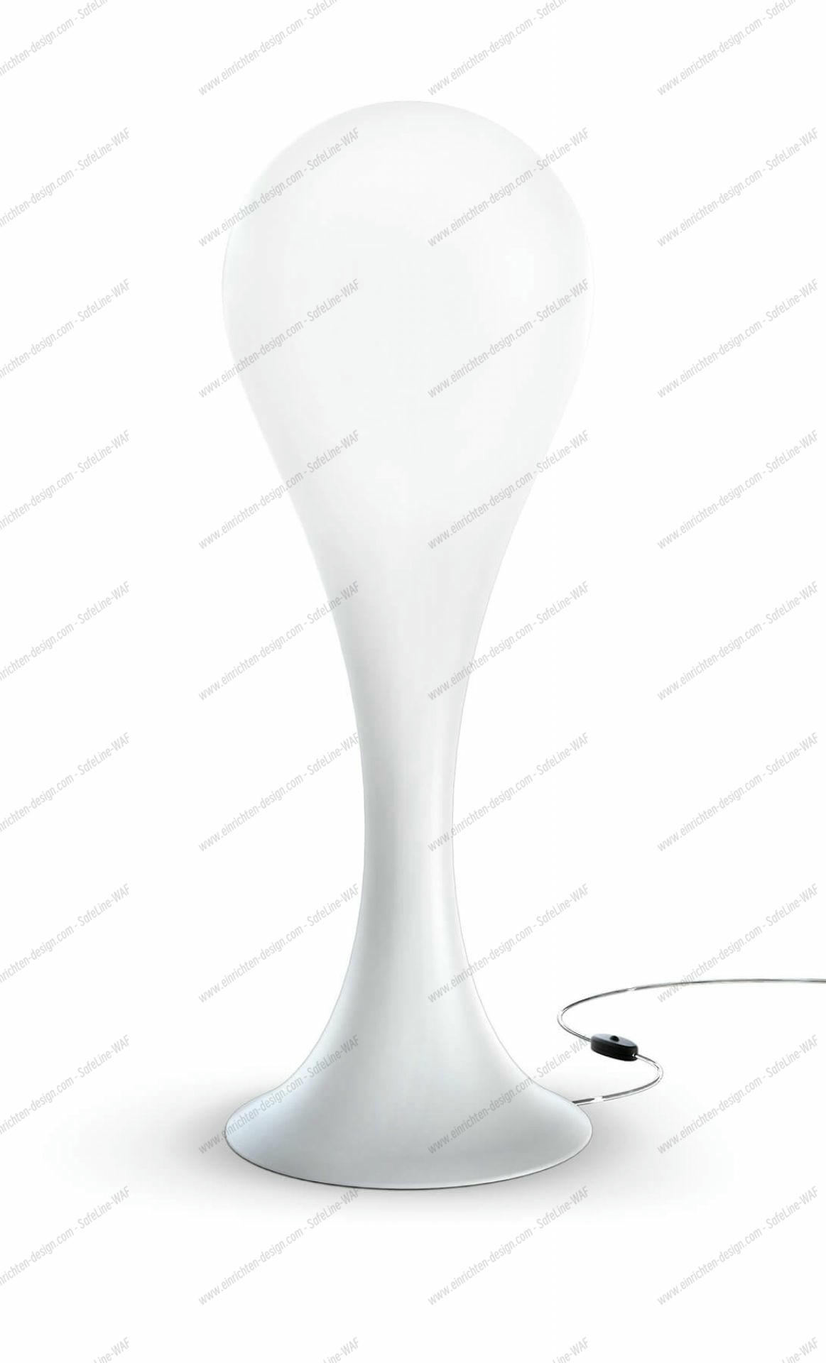 Weiße Liquid Light Drop Standleuchte von Next, modernes Design für Wohnzimmer und Schlafzimmer.