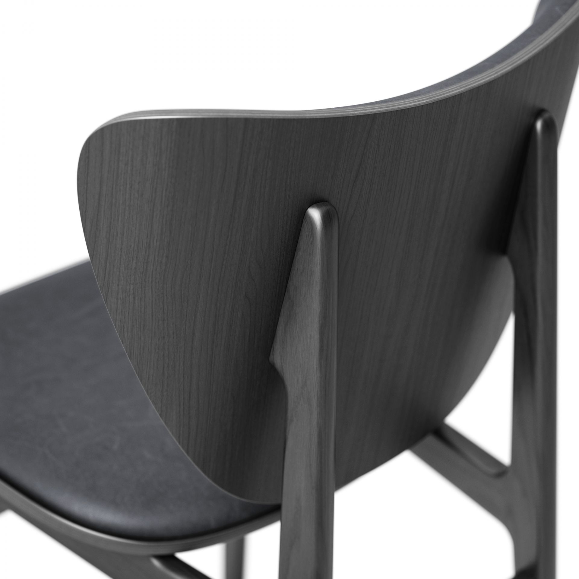 Elephant Dining Chair Leather Cover Norr11 Oak black Vintage Leather Anthracite