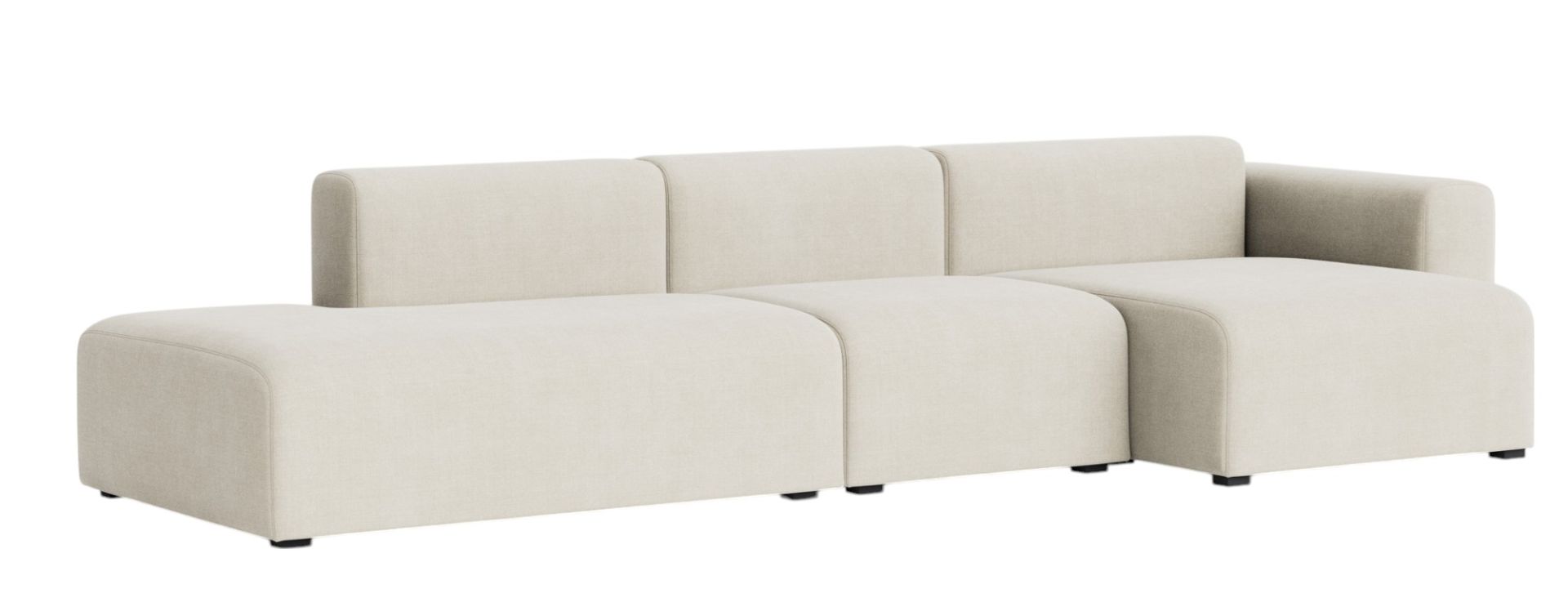 Mags Sofa 3-seater Combination 4 Low Armrest with armrest right Hay
