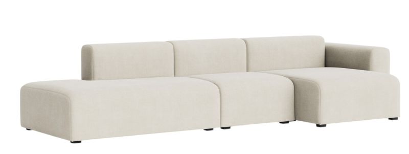 Mags Sofa 3-seater Combination 4 Low Armrest with armrest right Hay
