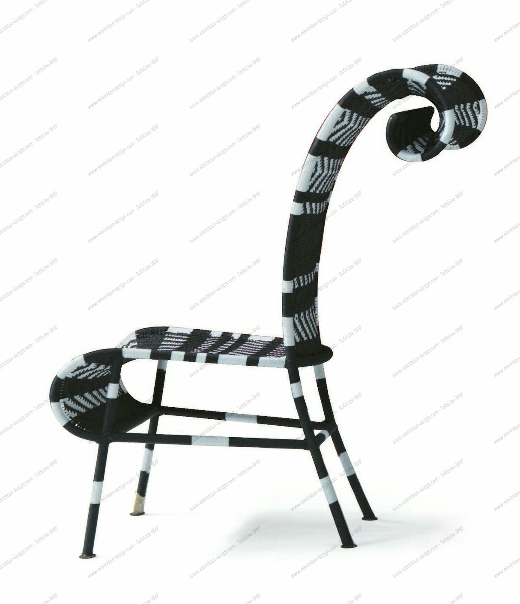 Sunny Stuhl M' Afrique Collection Moroso-Schwarz &amp; Weiß
