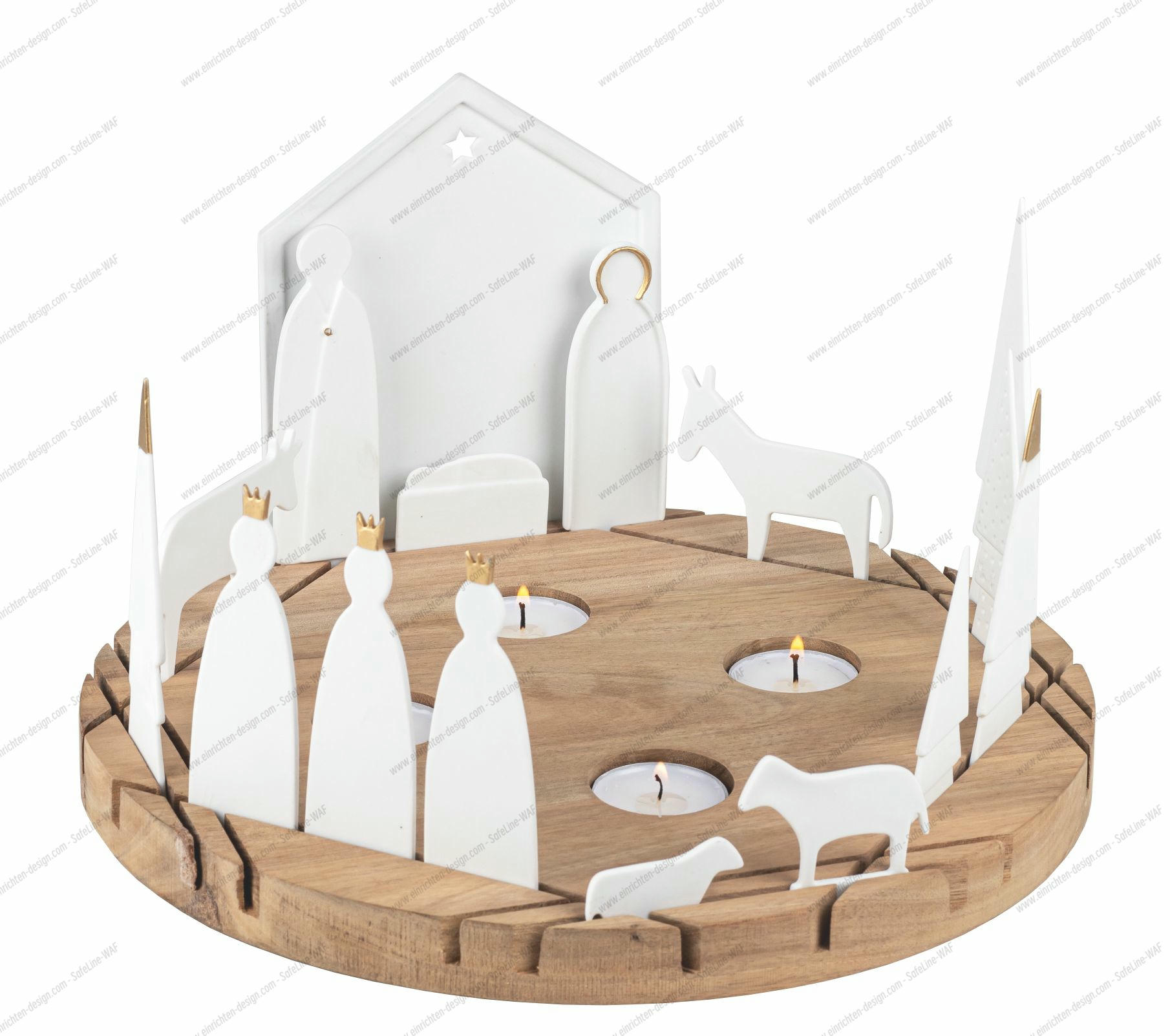 Light object cot round wheels