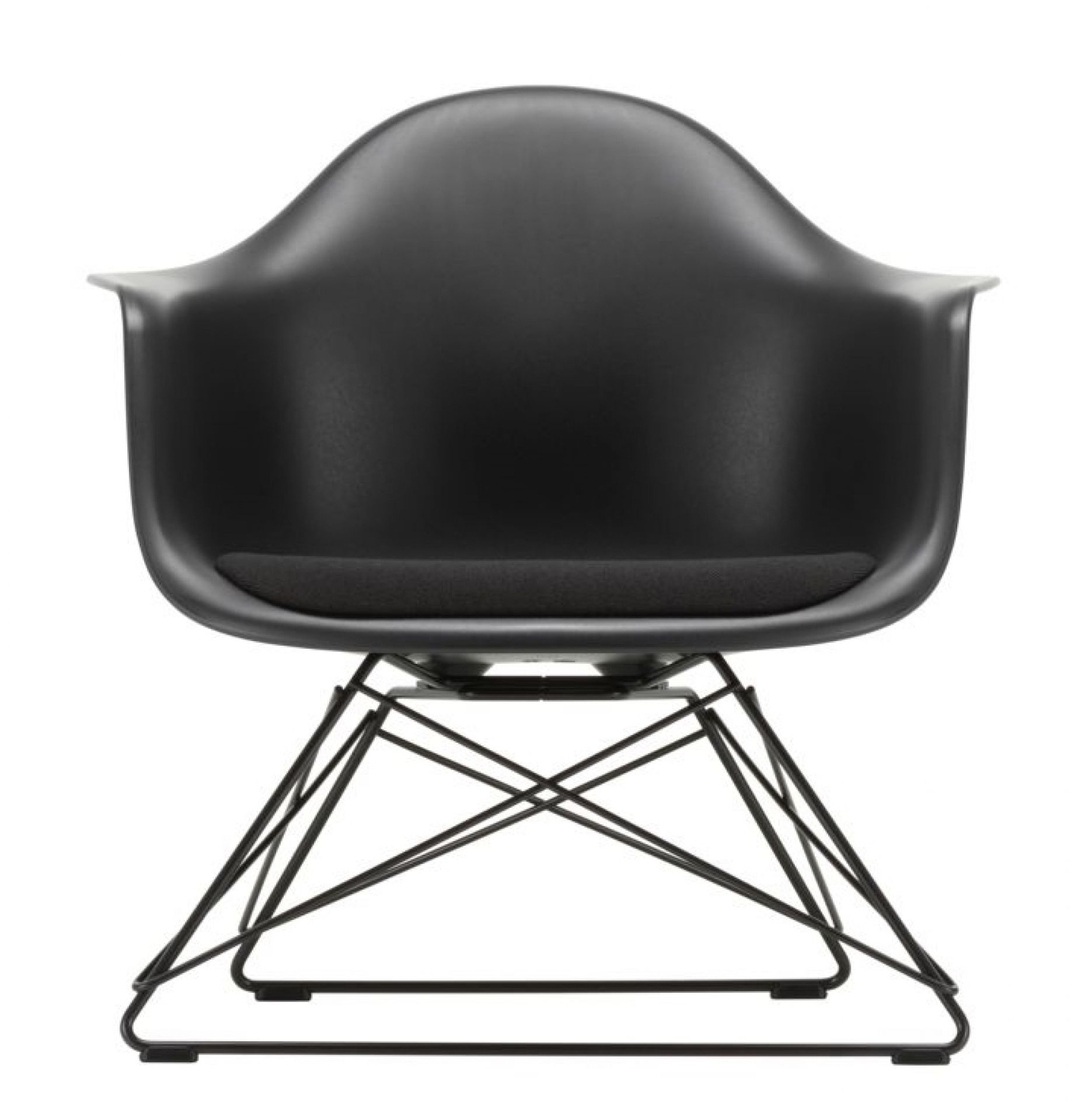 Eames Plastic Arm Chair LAR Chair with seat cushion Vitra