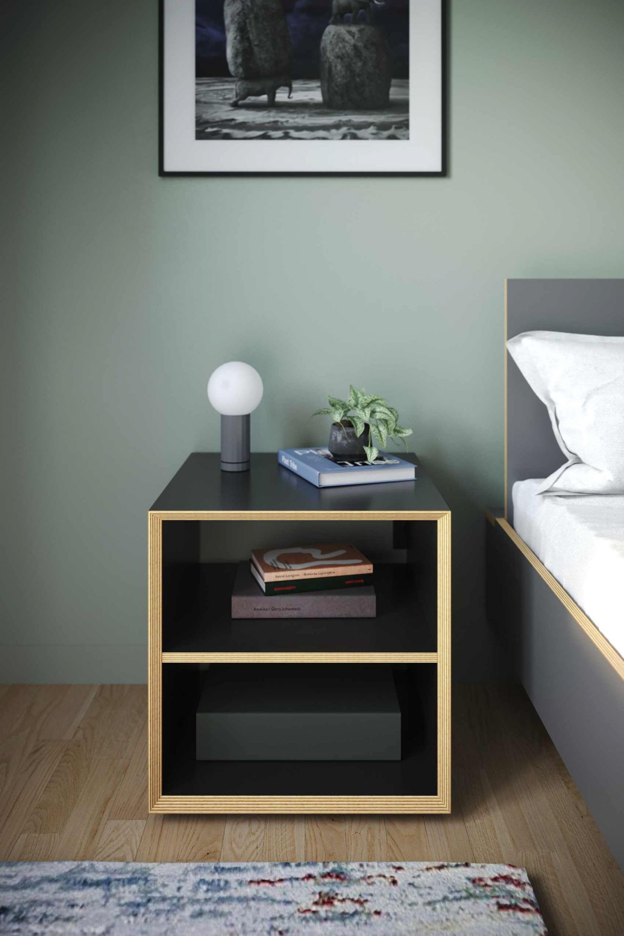 Vertiko Dice side table / bedside table or stool Müller Möbelwerkstätten
