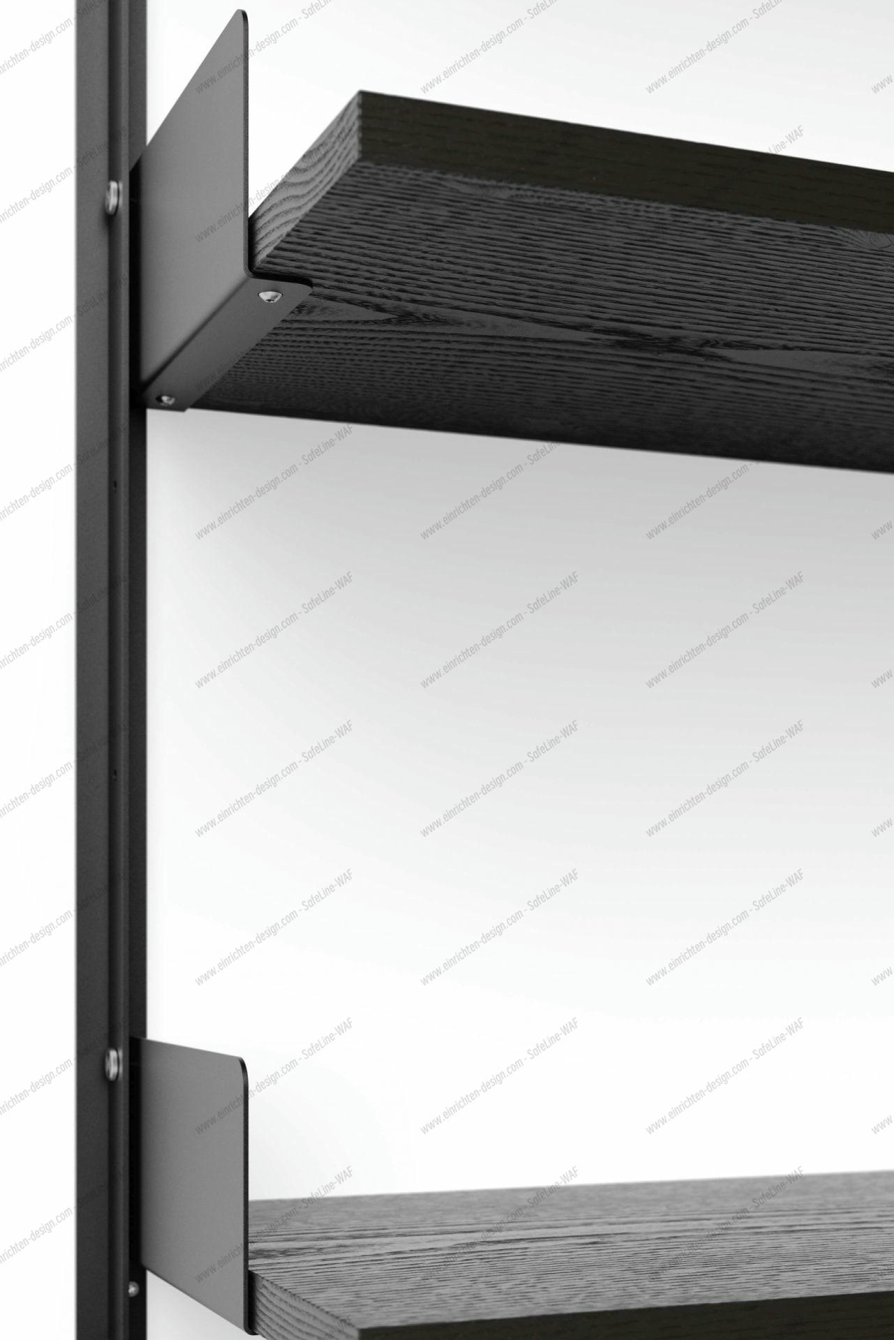 Library 1900 Wall Shelf Black Ash New Works