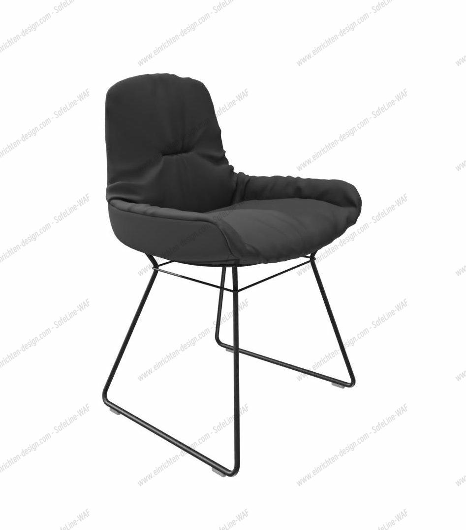 Leya chair low armrest leather Sahara Freifrau Manufaktur PREFERRED COMBINATION