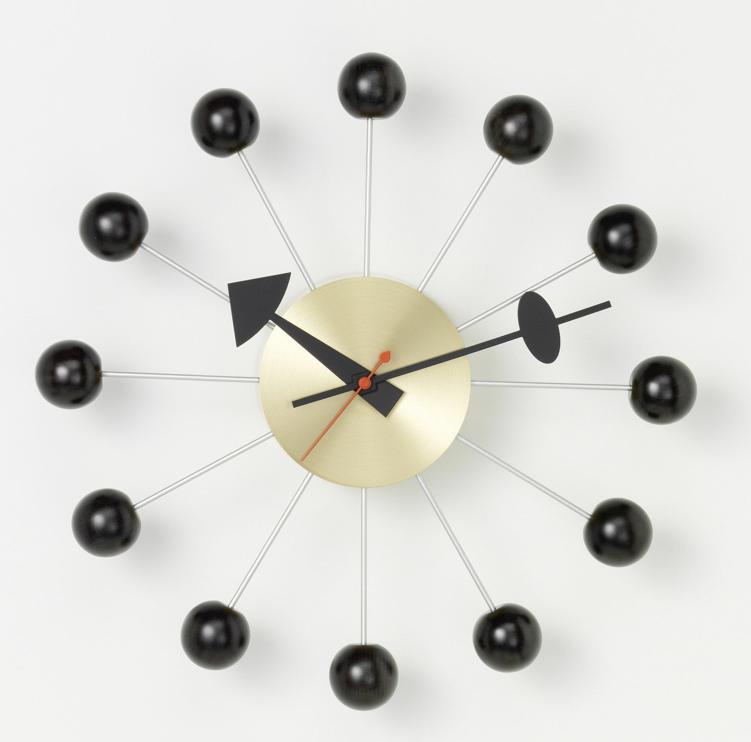 Ball Clock wall clock - black Vitra