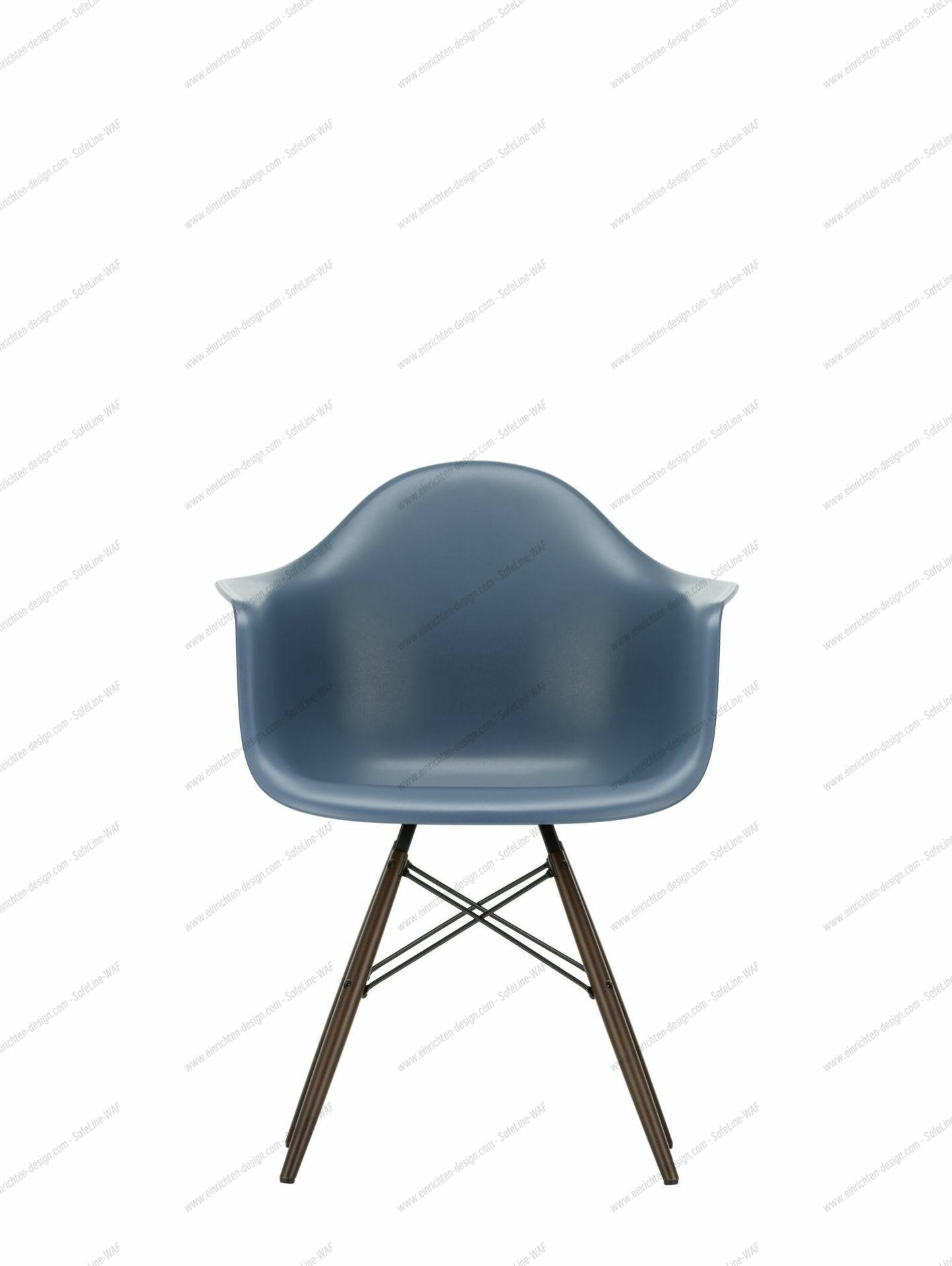 Eames Plastic Arm Chair DAW Chair Vitra Maple yellowish - Rust orange