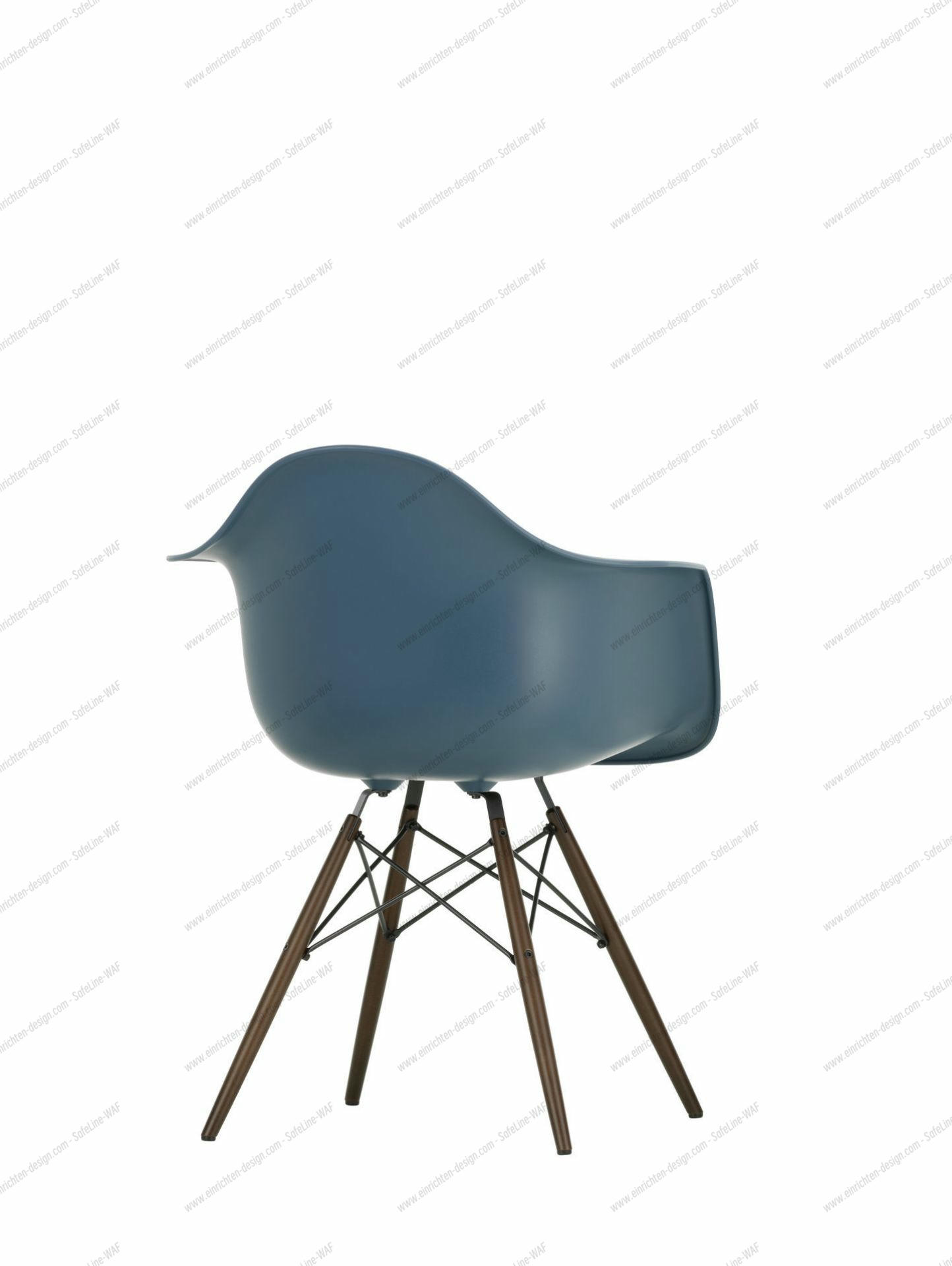 Eames Plastic Arm Chair DAW Chair Vitra Maple yellowish - Rust orange