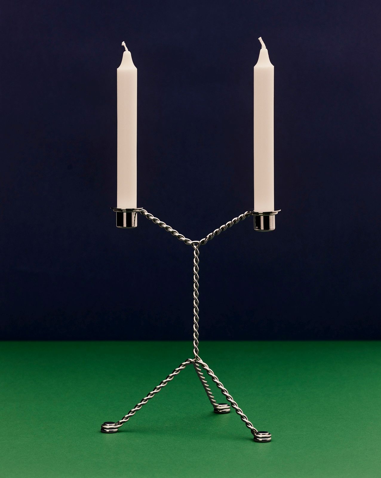 Wire Candleholder Hay