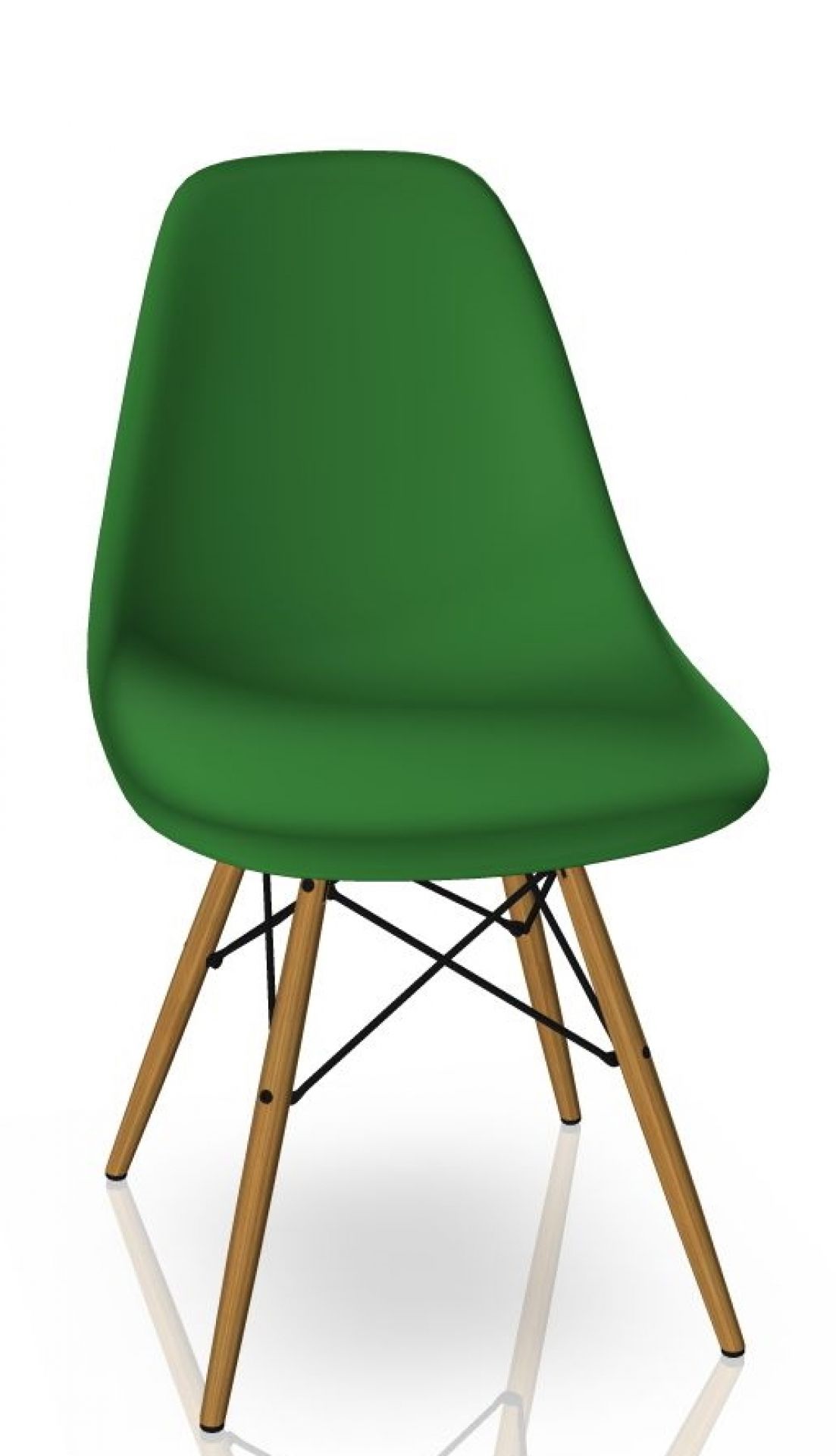 Eames Plastic Side Chair DSW Chair Vitra Ash honey colored - Green