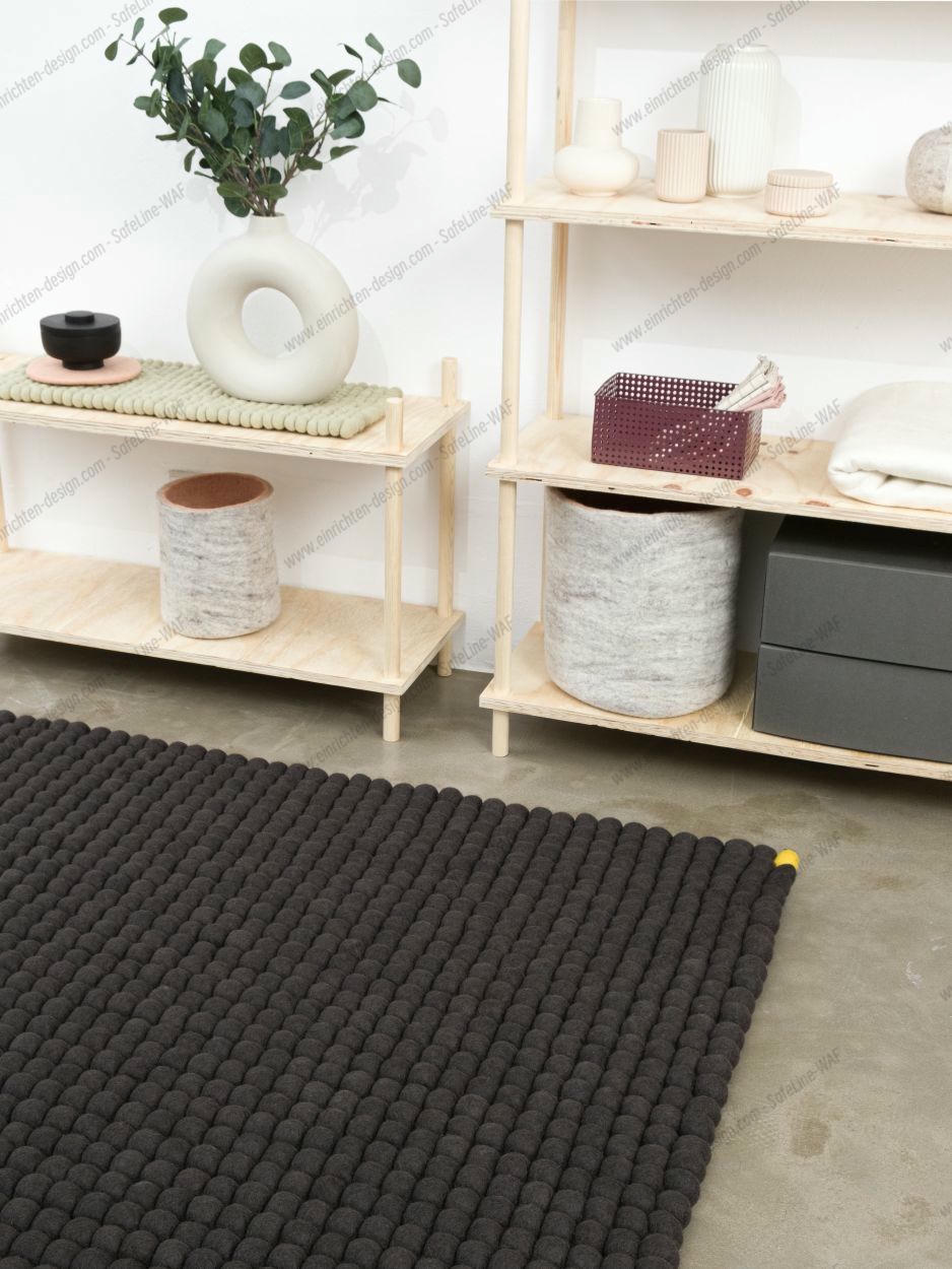 Big One Rectangular Felt carpet 180 x 260 cm myfelt Anthracite