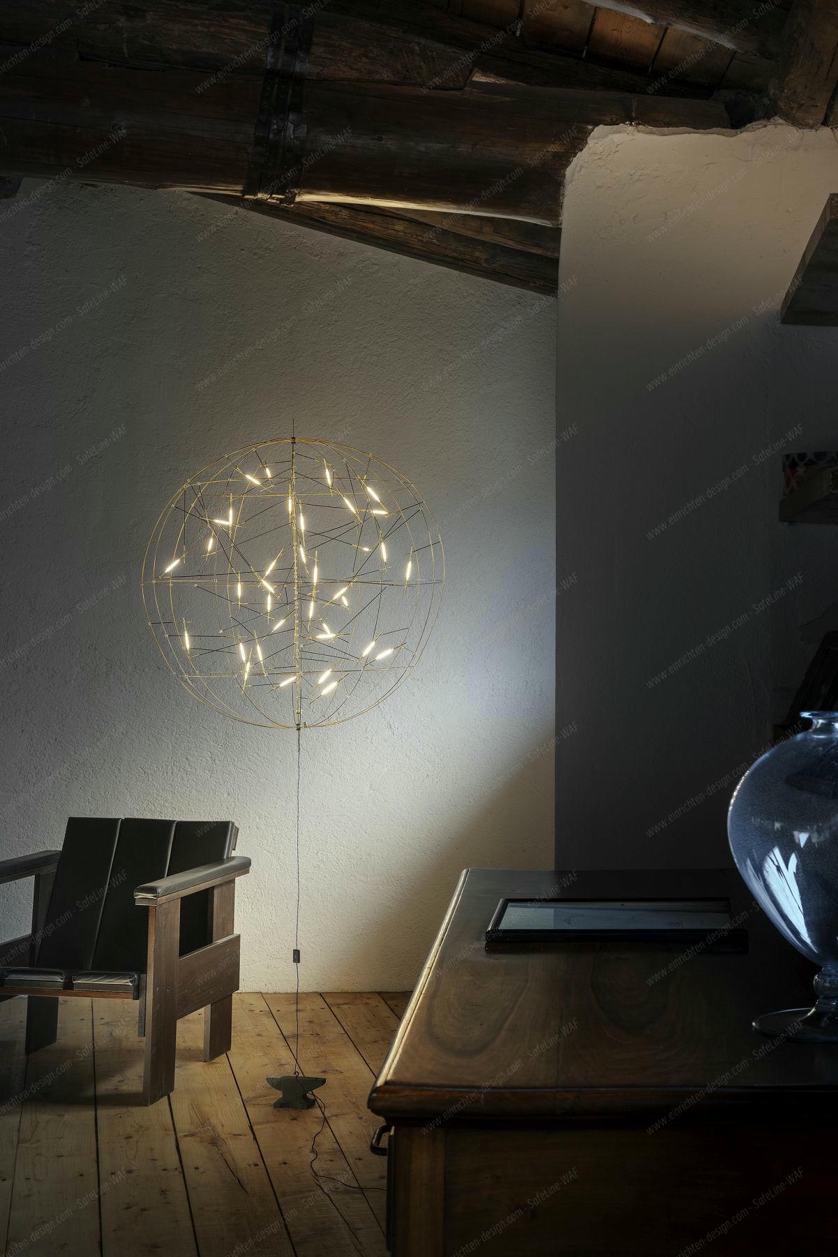Póta! Pendant lamp with anvil and plug driver Ø50cm Catellani & Smith