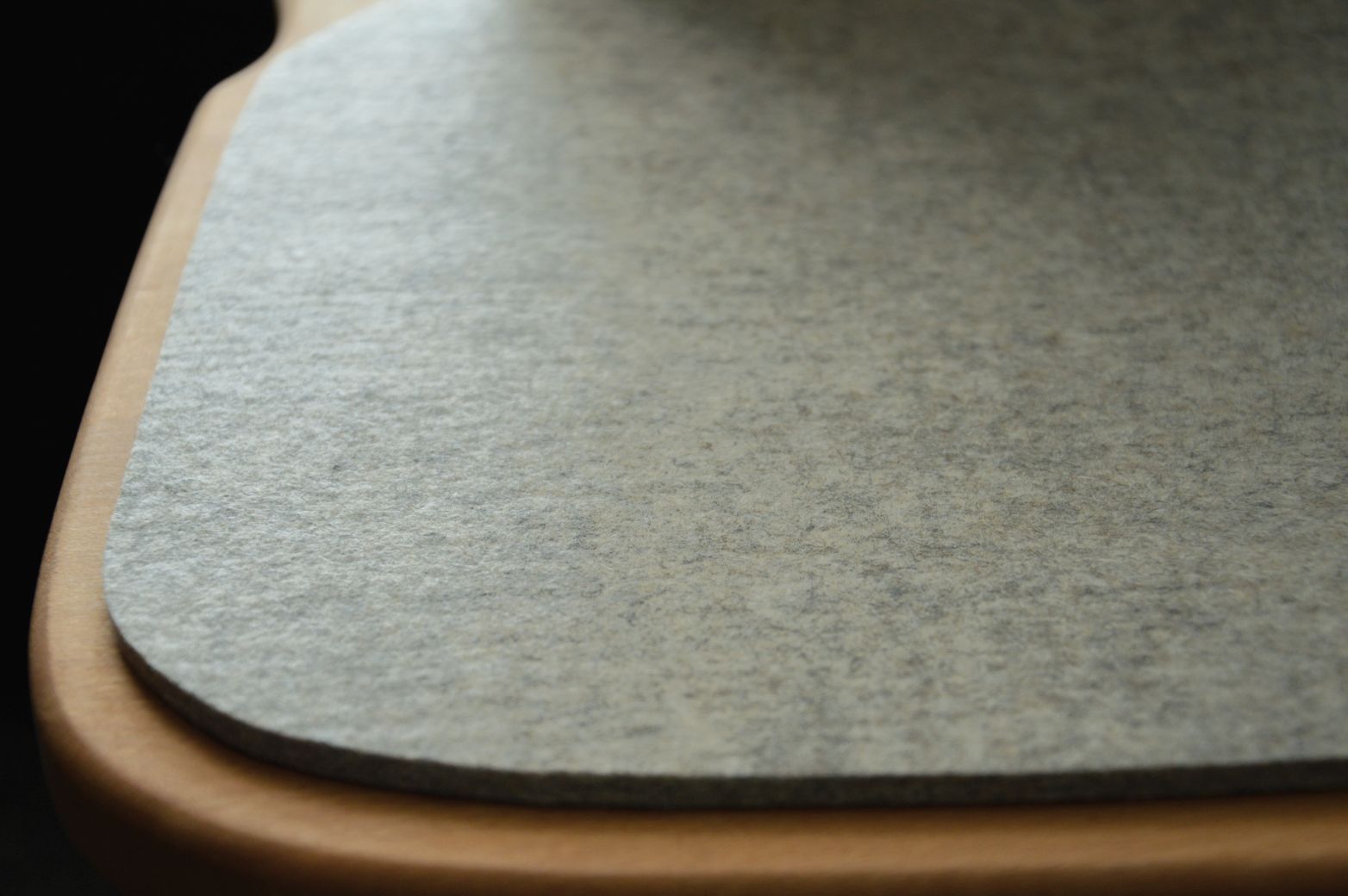 VIENNA felt seat cushion, 5 mm thick, with anti-slip coating, light grey melange, Jan Kurtz