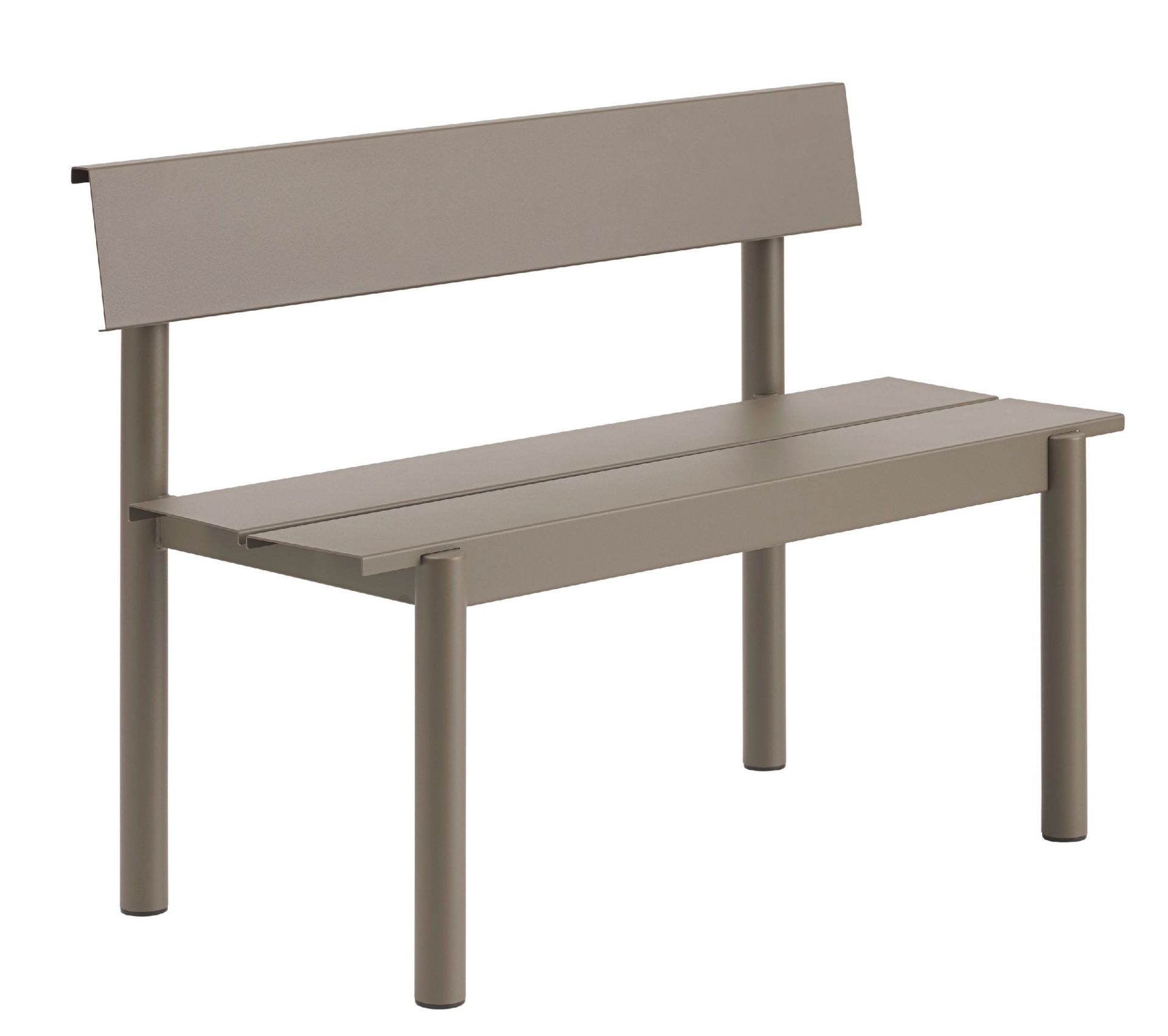 Linear Steel Bench Outdoor bench with backrest 110x34 cm Muuto 