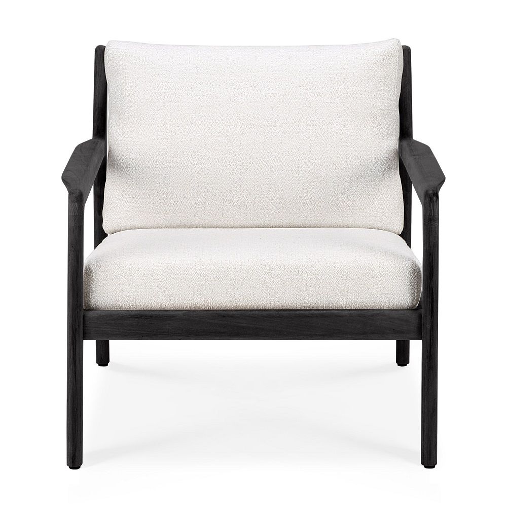 Jack Outdoor Lounge Chair Teak Black Lacquered Ethnicraft  