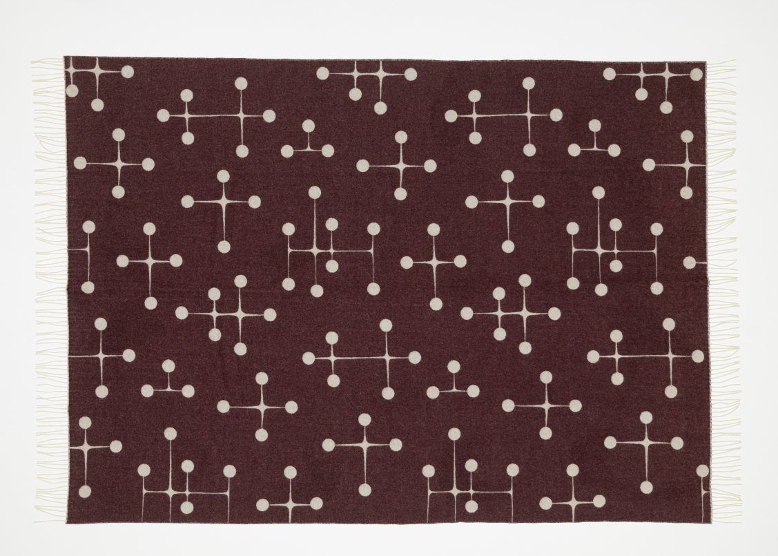 Eames Wool Blanket Bordeaux Wool Blanket Vitra LIMITED EDITION 