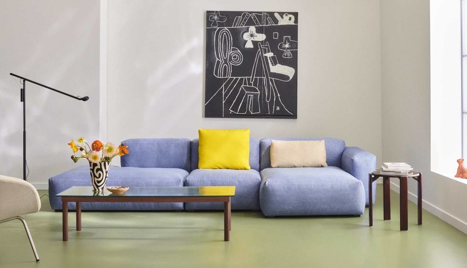 Mags Soft Sofa 3-seater Combination 4 with armrest left Hay 
