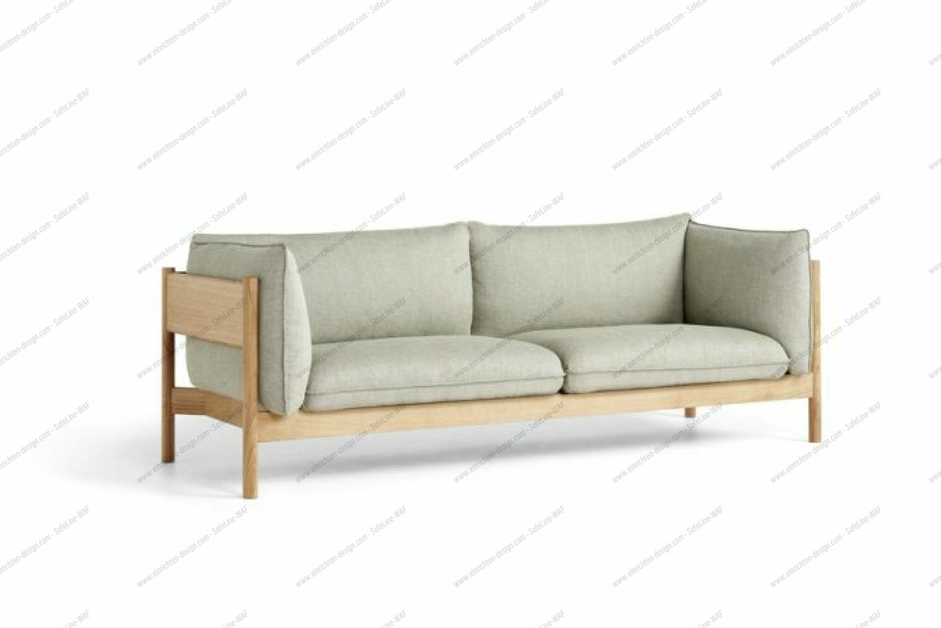 Arbour Eco 3-Sitzer Sofa von Hay mit Re-wool Bezug und geöltem Eichengestell.