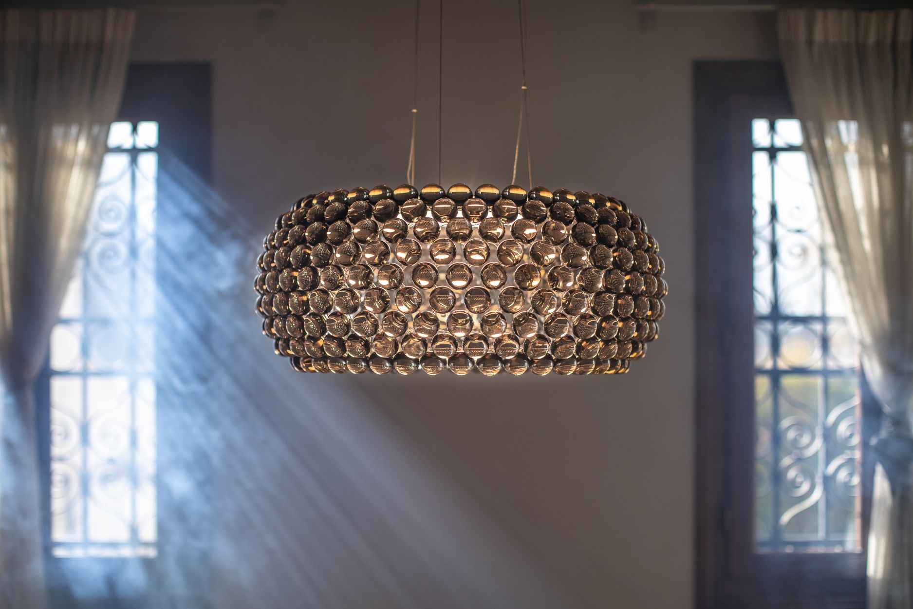 Caboche Plus Grande Pendant light Grey Foscarini