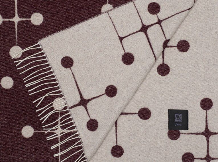 Eames Wool Blanket Bordeaux Wool Blanket Vitra LIMITED EDITION 
