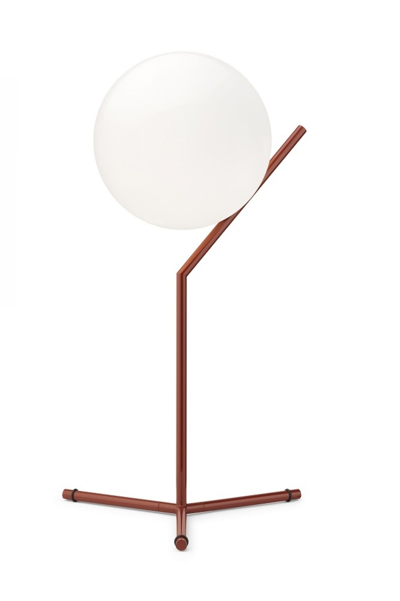 IC Lights T1 High Table Lamp Flos Burgundy red