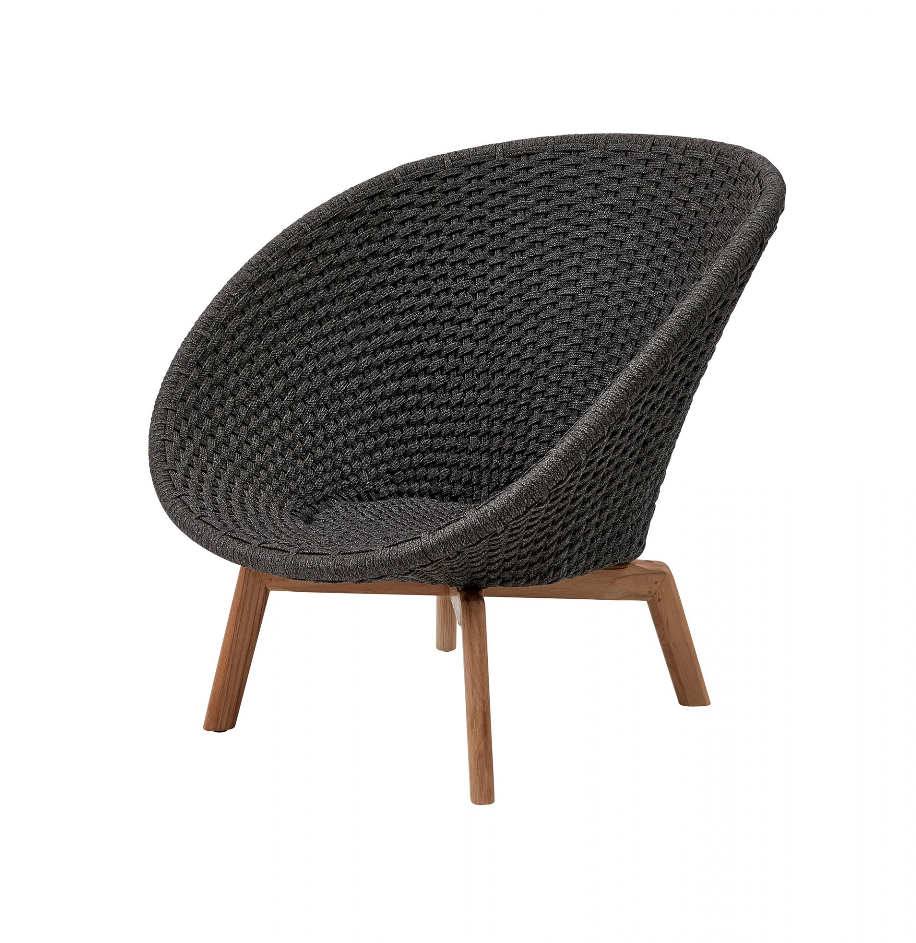 Peacock Outdoor Lounge Chair Rope Cane-Line light gray