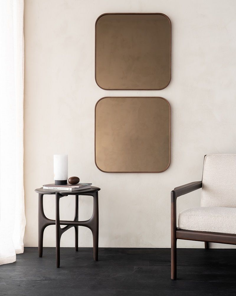 Camber Wall Mirror Bronze Ethnicraft