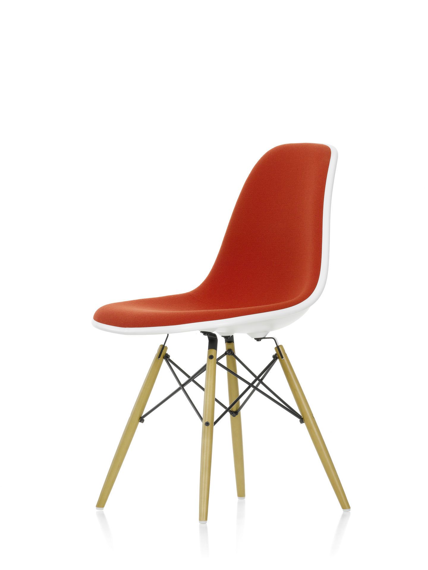 Eames Plastic Side Chair DSW Chair fully upholstered Vitra