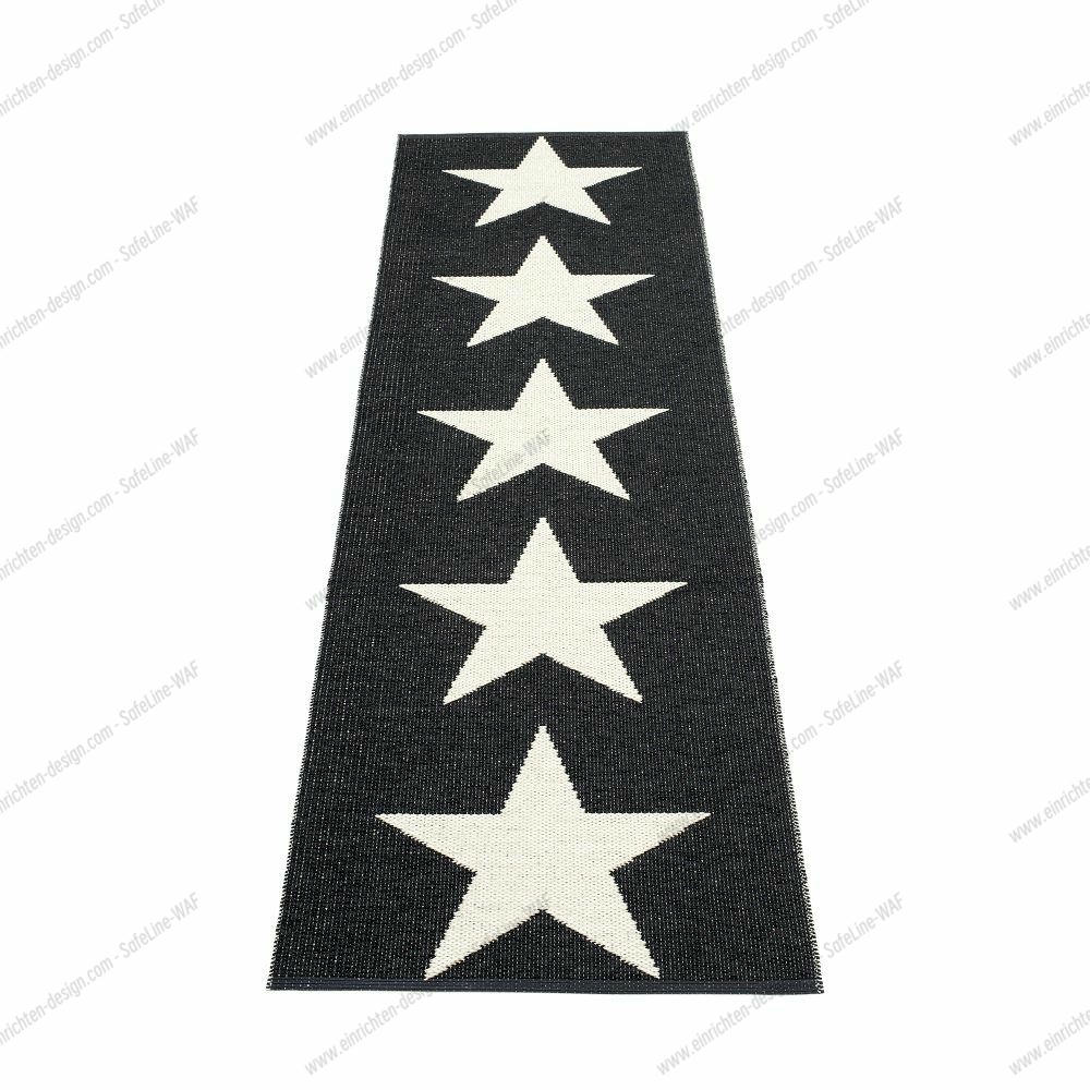 Viggo One Synthetic carpet 70x250 cm Pappelina Black