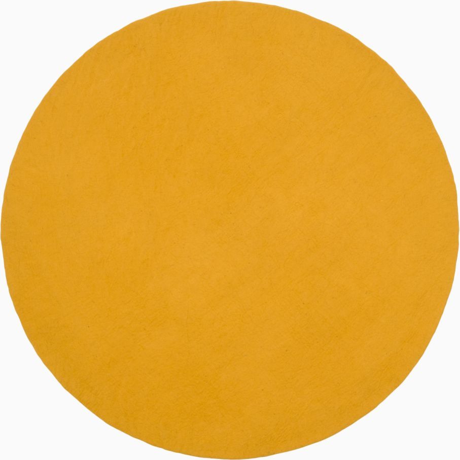 Mono Round Felt Rug Ø 160 cm myfelt Klara (mustard yellow)