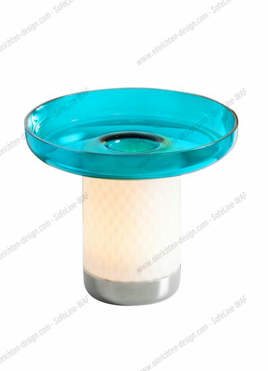 Bontà Battery Lamp Body with Plate in Blue Artemide