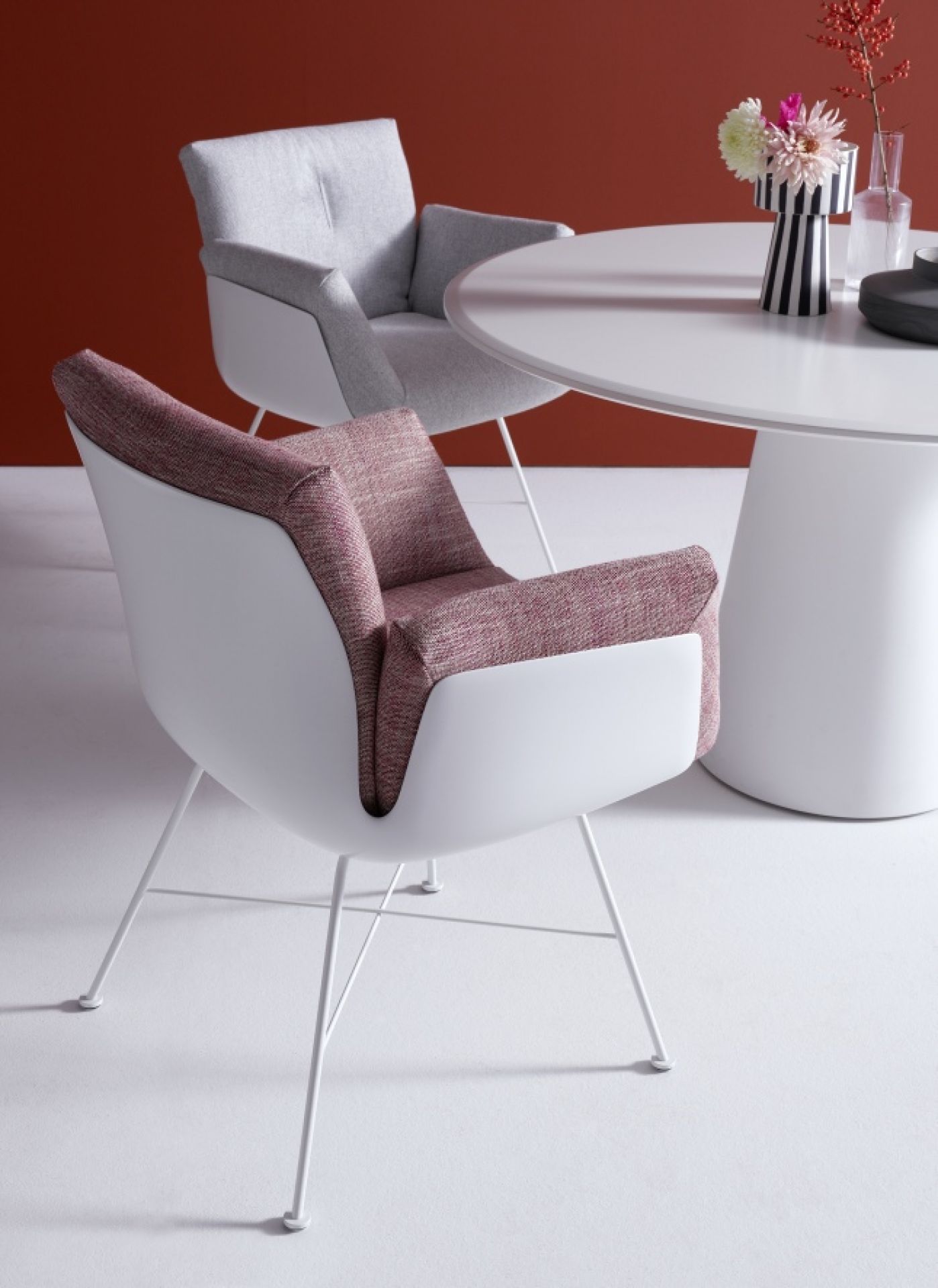 Alvo Armchair with 4-leg Wire frame Cor