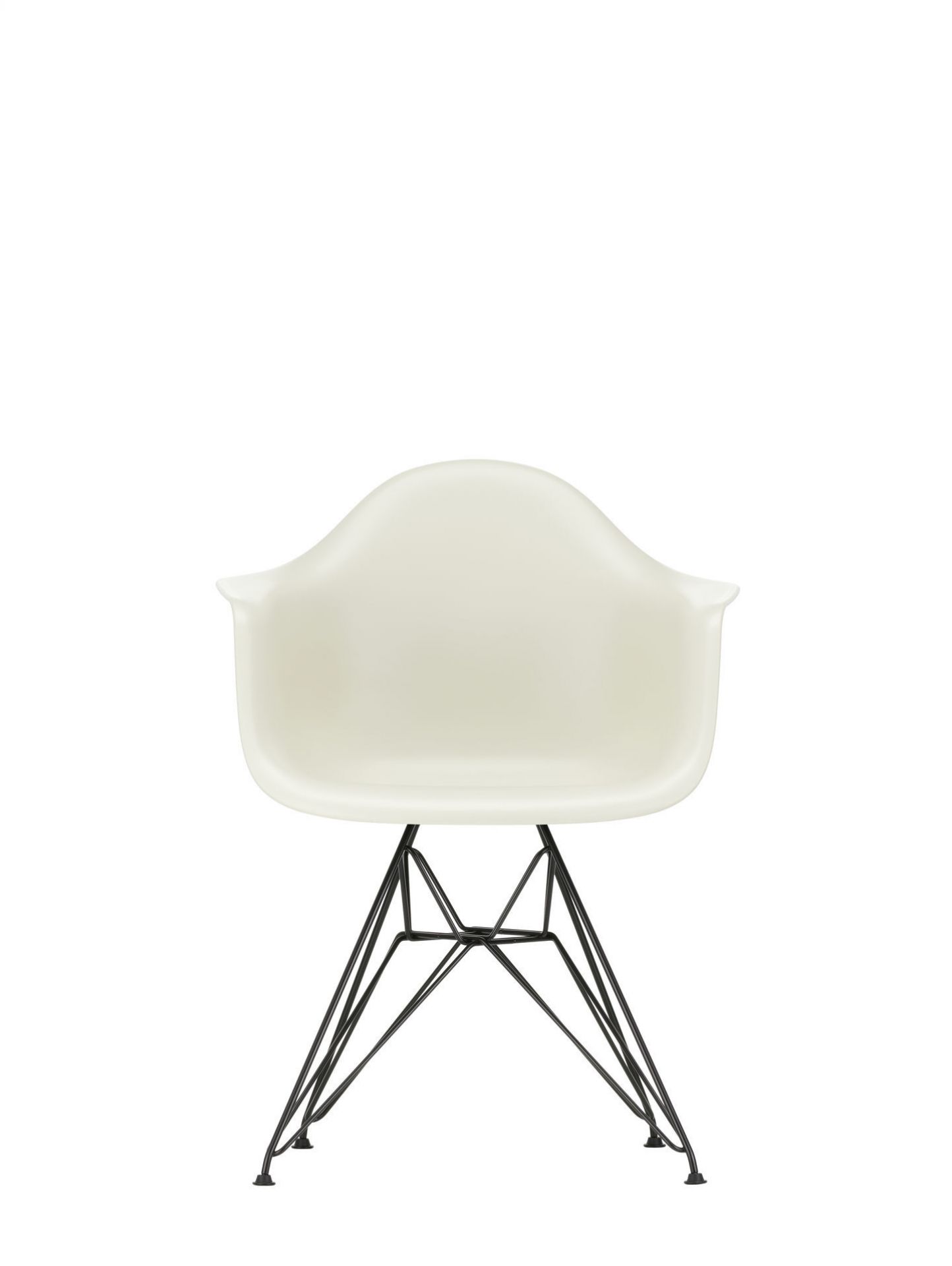 Eames Plastic Arm Chair DAR Chair Vitra Chrome - Granite grey