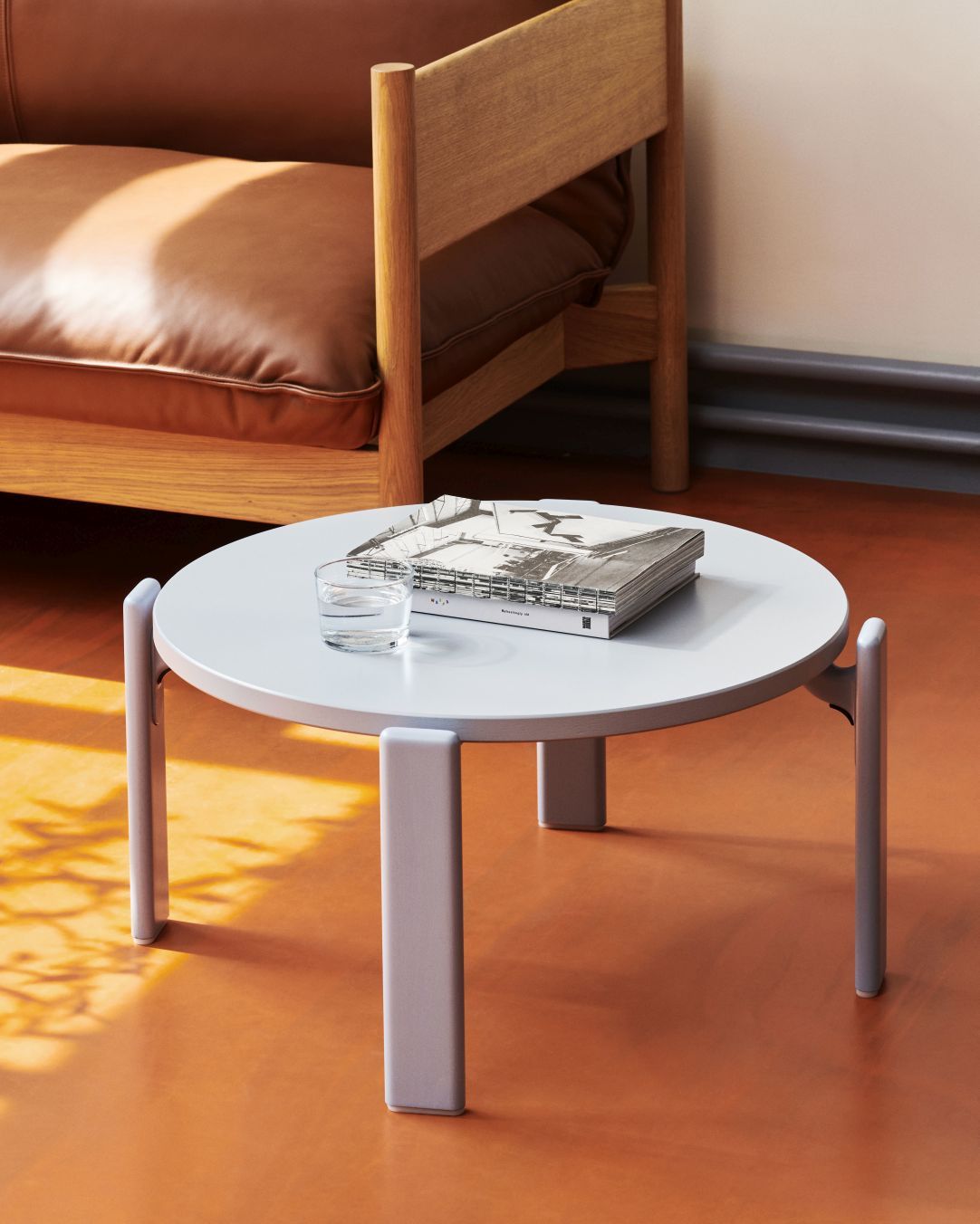 Rey Coffee Table Hay Umber brown water-based lacquer