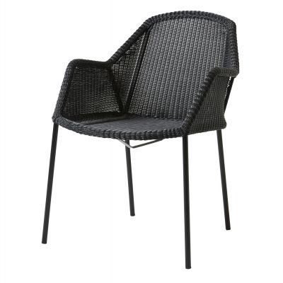 Breeze outdoor chair four-legged frame black Cane-Line IMPERFECT ITEMS