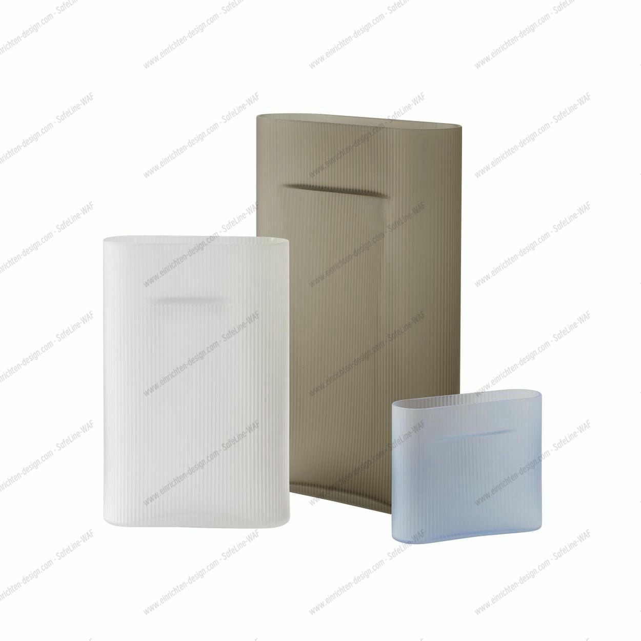 Ridge Vase Muuto Frosted glass Light blue H 35 cm Ridge Vase Muuto Frosted glass Light blue H 35 cm