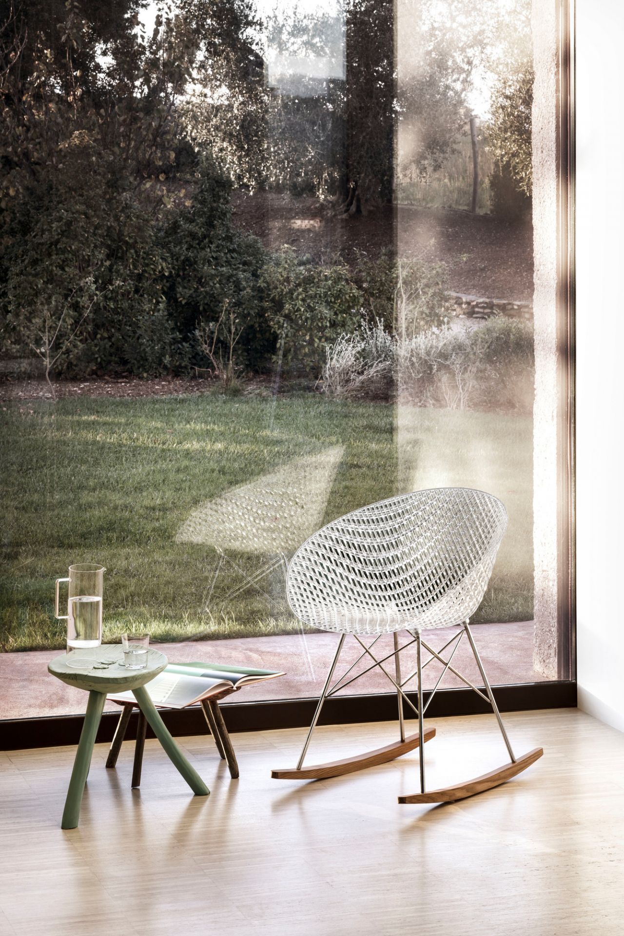 Smatrik Wood finish Rocking chair Kartell