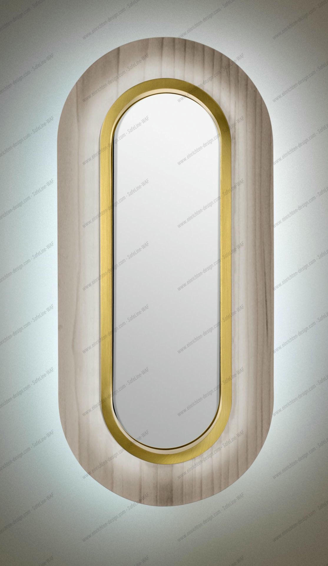 Lens LED Wall Lamp oval Metal Ring in Gold Grey LZF Lamps
