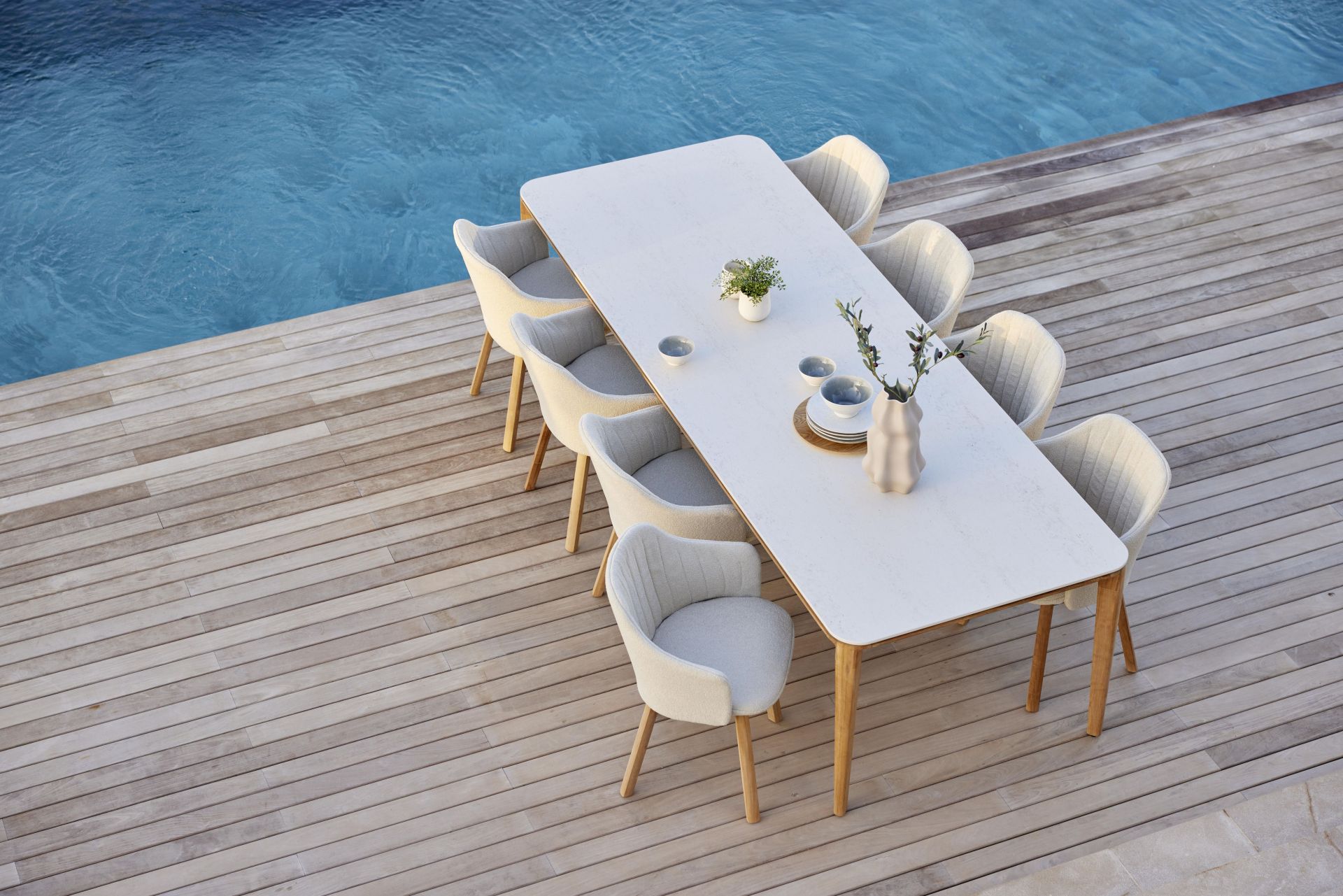 Choice Outdoor Chair Teak Frame 4 Legs Black Cane-Line
