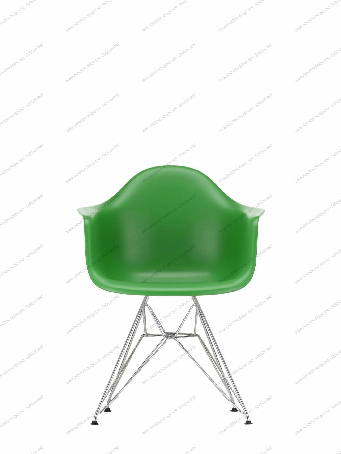 Eames Plastic Arm Chair DAR Chair Vitra Chrome - Poppy red