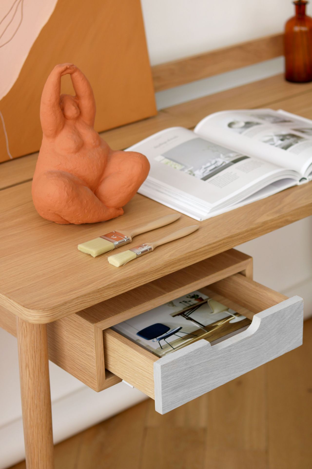 Honoré desk oak Hartô